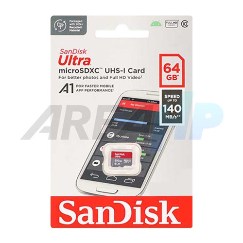 Sandisk 64GB 64 GB Ultra 140 mb/s Micro SD SDXC Card A1 UHS-1