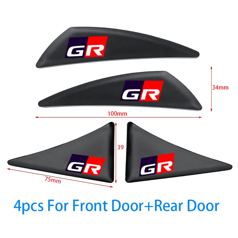 Gr Gazoo Racing Pinggiran Pintu Mobil Anti Gores Tabrak (Pengentalan) Stiker Perlindungan Sudut Stiker Karet Silicon Untuk Toyota GR Sport Vios Rush Yaris Corolla Cross Fotuner CHR RAV4