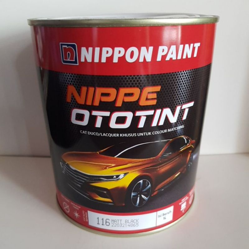 Nippe Ototint 116 Matt Black (Hitam Doff)  / Cat Duco / Cat Mobil 1 ltr
