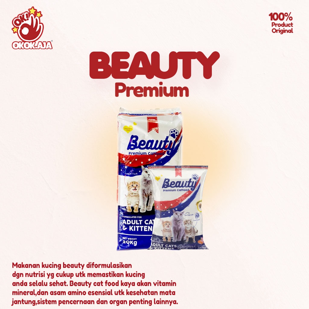 Makanan Kucing kering premium BEAUTY GOLD 15kg for Adult &amp; Kitten