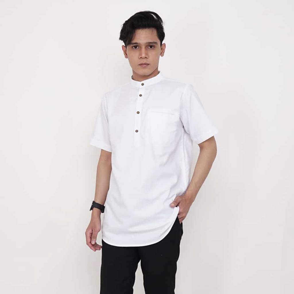 Kurta Putih Dewasa Bahan Oxspor Terbaru