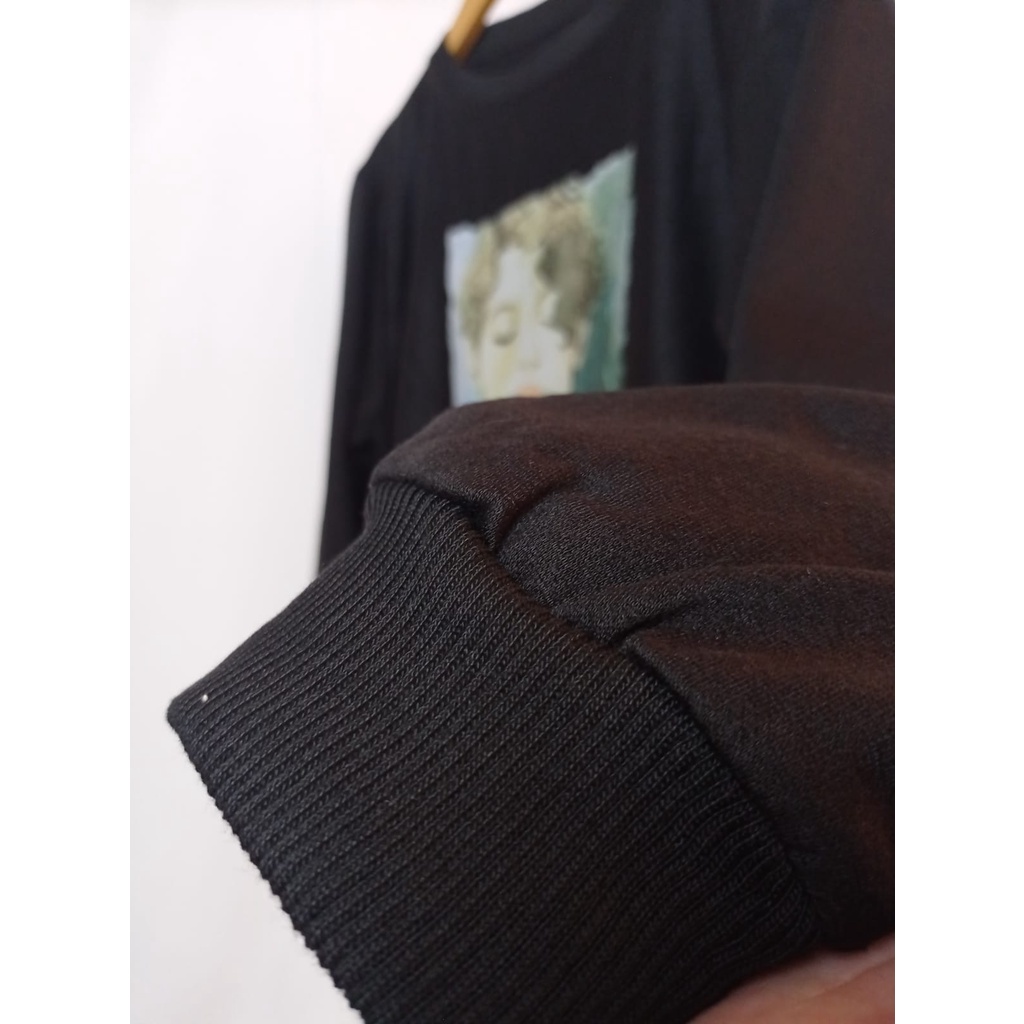 Sweater Crewneck Basic Girl Atasan Wanita