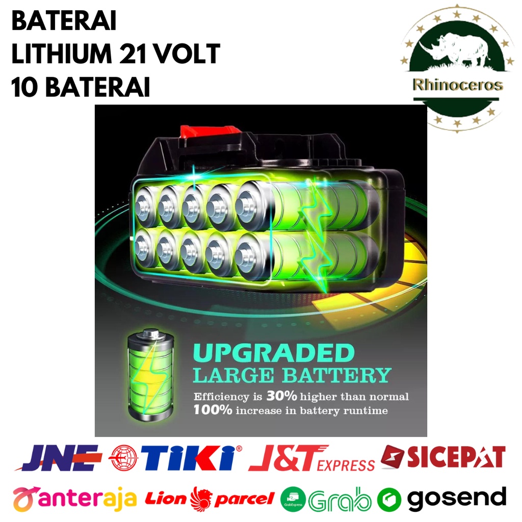 Baterai Lithium Jet Cleaner 21 Volt Baterai Washer Gun 10 Pcs Baterai