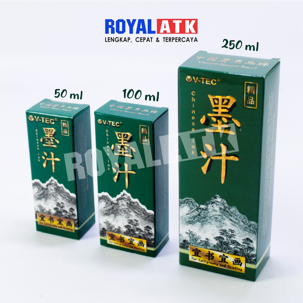 Tinta Cina Kaligrafi V-Tec 50 ml 100 ml 250 ml Tinta China Chinese Ink