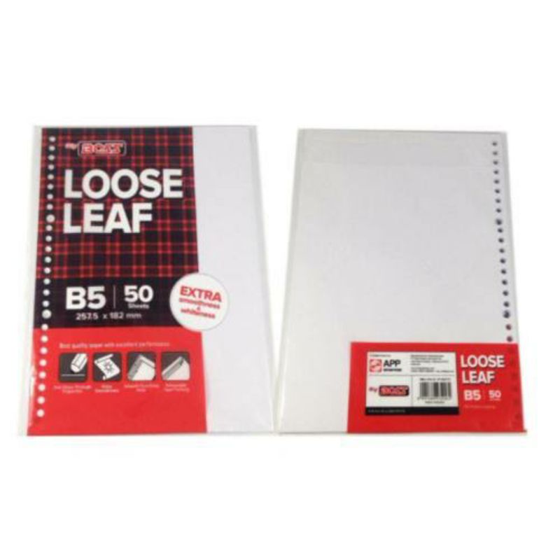 

Loose leaf B5 50 tidak bergaris