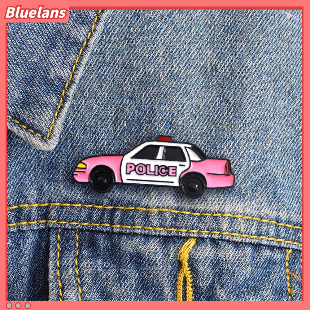 Bros Pin Enamel Desain Kartun Mobil Polisi Untuk Pria Dan Wanita