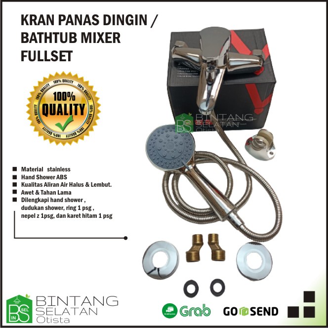 KRAN PANAS DINGIN / BATHTUB MIXER  LENGKAP HAND SHOWER MURAH