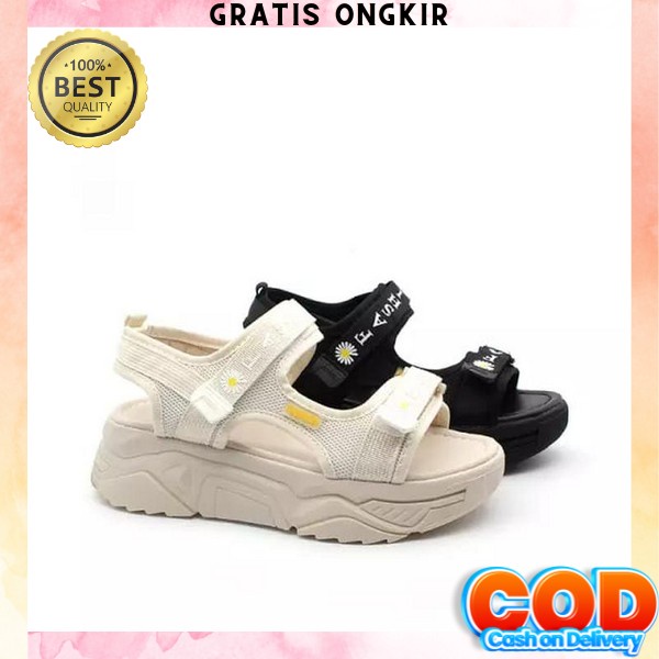 Wedges Wanita Terbaru Sendal Tinggi Wanita Murah Sandal Wadges Remaja Kekinian Weges Premium Korean 