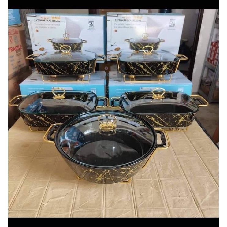 prasmanan marbel keramik mewah antik wadah saji makanan nakami