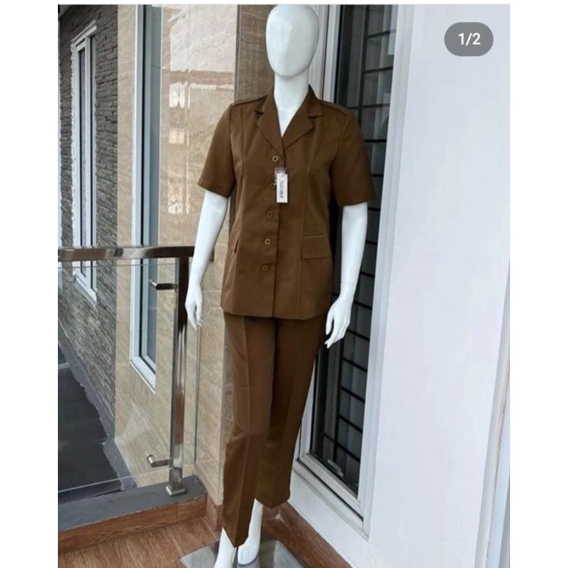 Pemda Aceh/baju guru/Blezer kerja kantor/keki tua lengan pendek