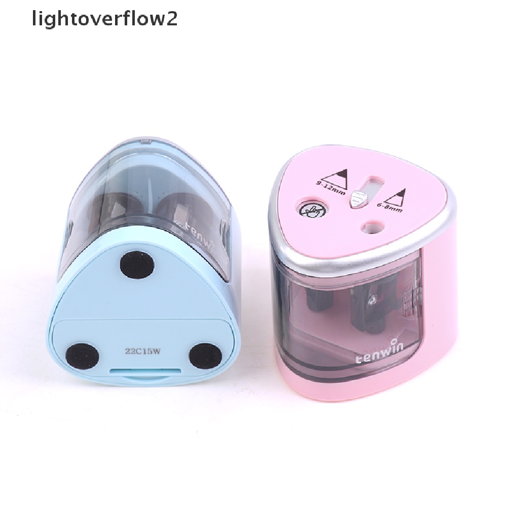(lightoverflow2) Rautan Pensil Elektrik Otomatis Bahan Plastik Untuk Sekolah / Kantor