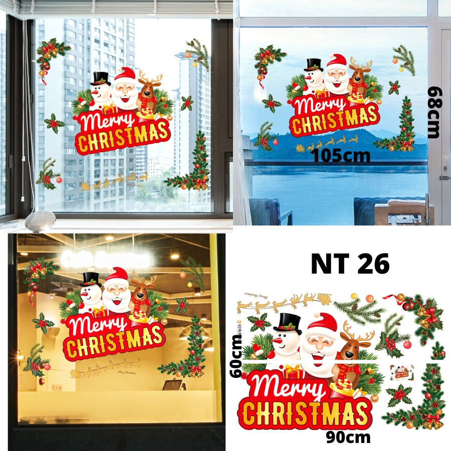 STICKER STIKER NATAL DINDING KACA WALLSTIKER SETIKER WALLSTICKER TEMA MOTIF POHON NATAL WALSTICKER WALSTIKER WALLPAPER PAPER MERRY MERY CHRISTMAS CRISTMAS 2022 SANTA CLAUSE TAHUN BARU DEKORASI HIASAN DINDING TEMBOK PINTU KACA JENDELA RUMAH