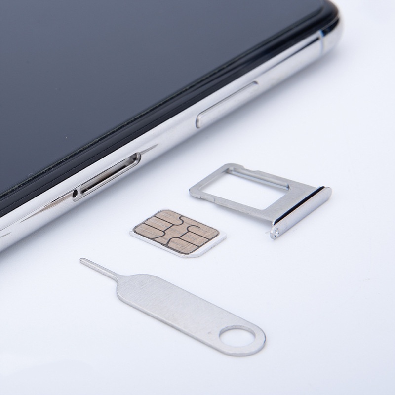 1pc Alat Pembuka Tray Sim Card Universal Bahan Stainless Steel Untuk Smartphone