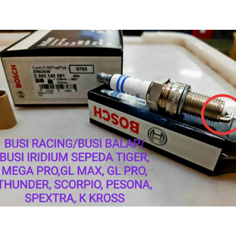 BUSI RACING 100% ORIGINAL / BUSI BALAP/BUSI IRIDIUM UNTUK TIGER, MEGA PRO, GL PRO, GL MAX, THUNDER S