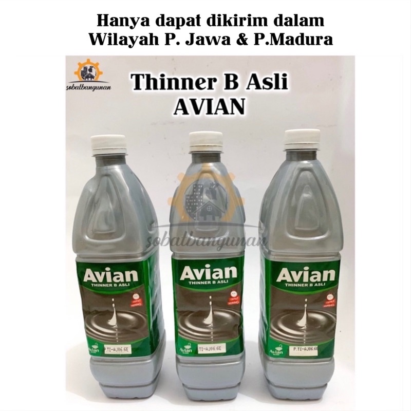 THINNER B AVIAN 1 LITER / TINER B AVIAN ASLI / THINER B 1 LITER