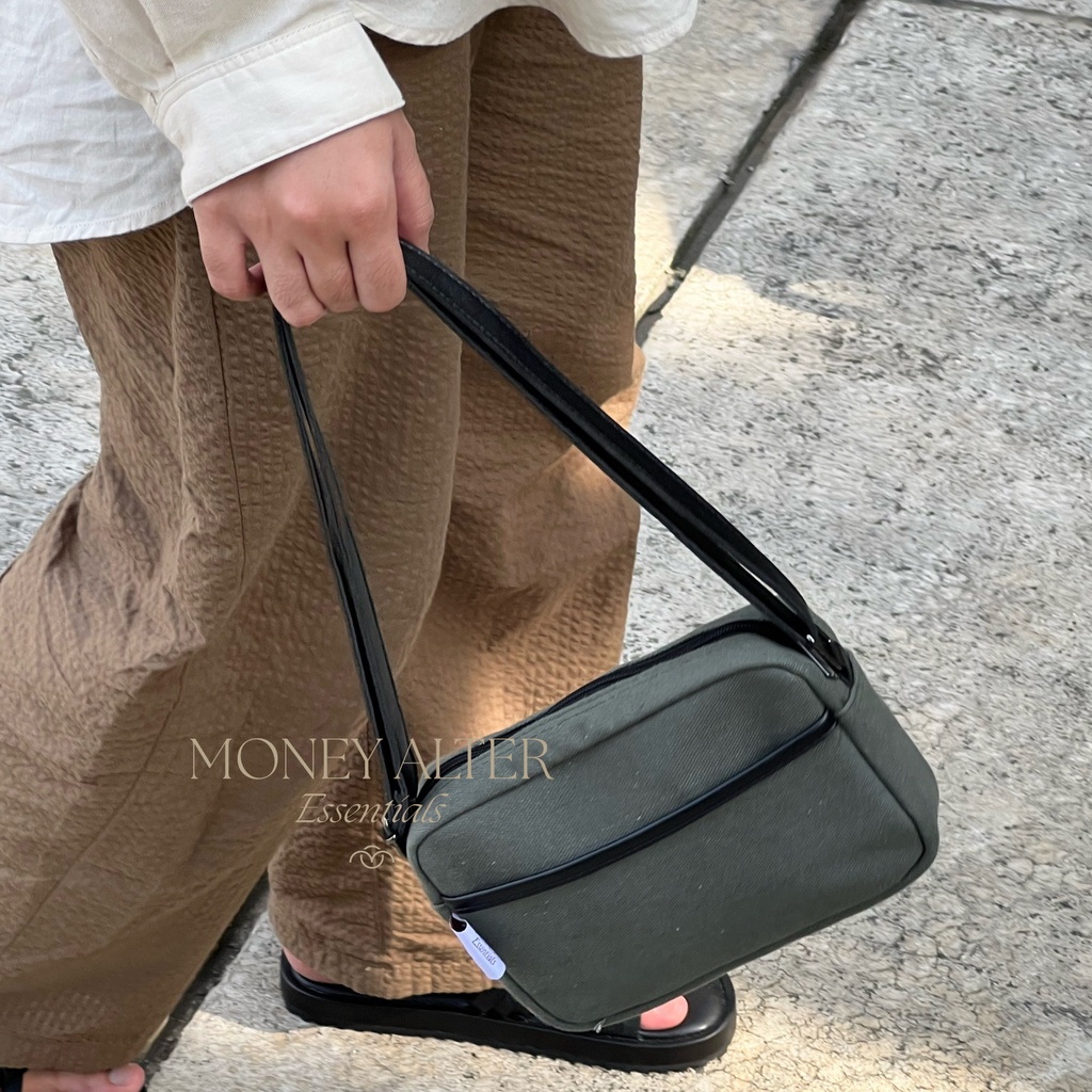 Money Alter - Mikku Bag / Tas Slempang Mini Kanvas dan Leather Bag