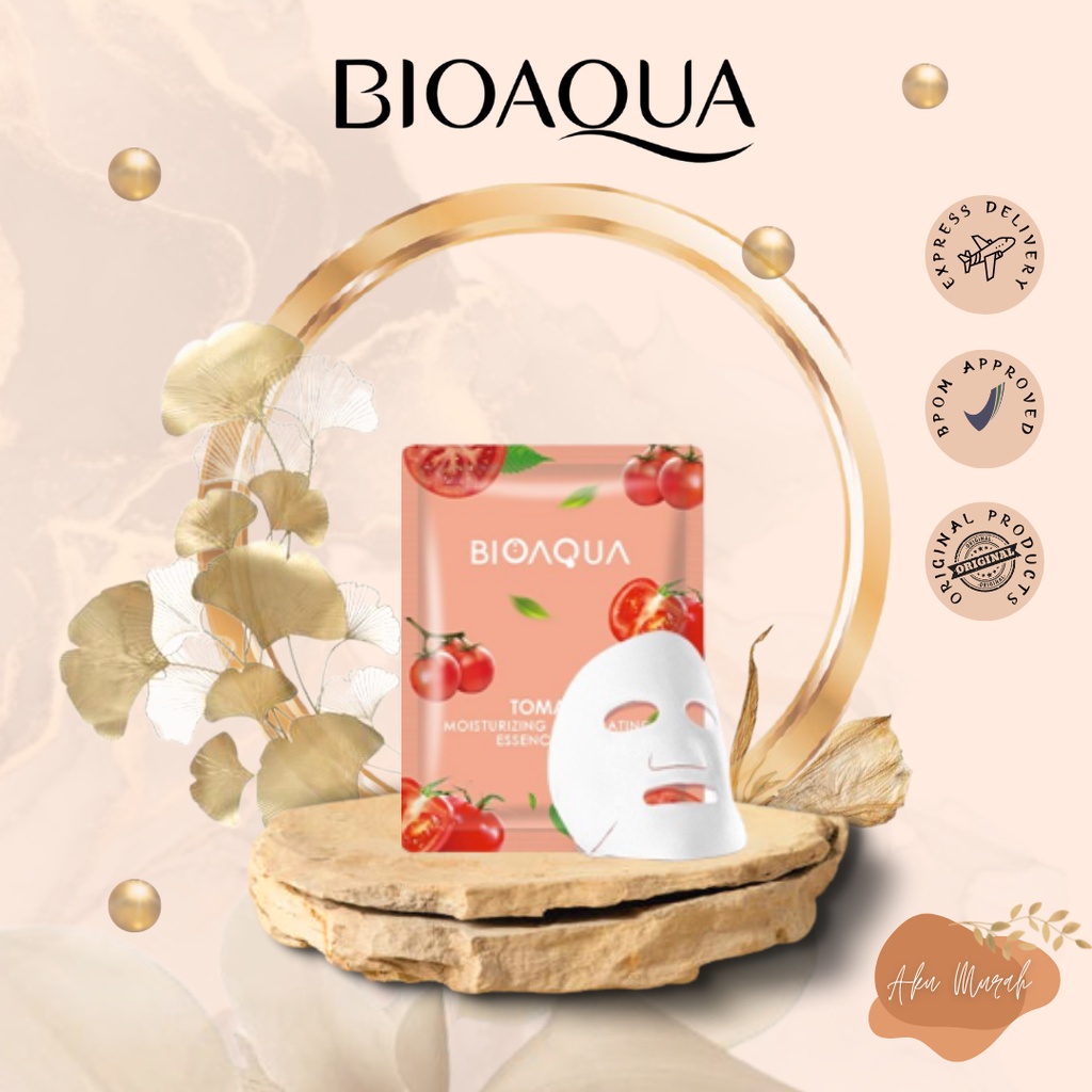 ✨ AKU MURAH ✨ BIOAQUA ''Tomato Moisturizing &amp; Hydrating'' Sheet Mask Natural Plant Essence Face Masker