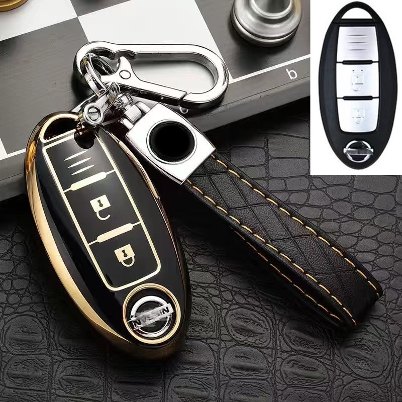 Cover Kunci Mobil Bahan TPU Chrome Refleksi Untuk Nissan Almera Sylphy Teana X-Trail Grand Livina