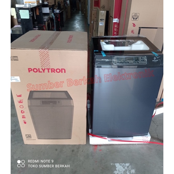 mesin cuci polytron 1 tabung 10 kg garansi resmi low watt 350watt TOP LOADING seri baru 10 KG PAW 1028