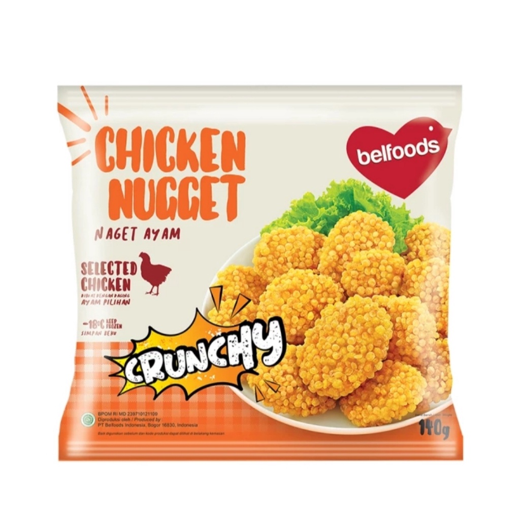 Nugget Ayam Cruncy Belfood 140 gr, Nugget Ayam Cruncy Belfoods 500 gr