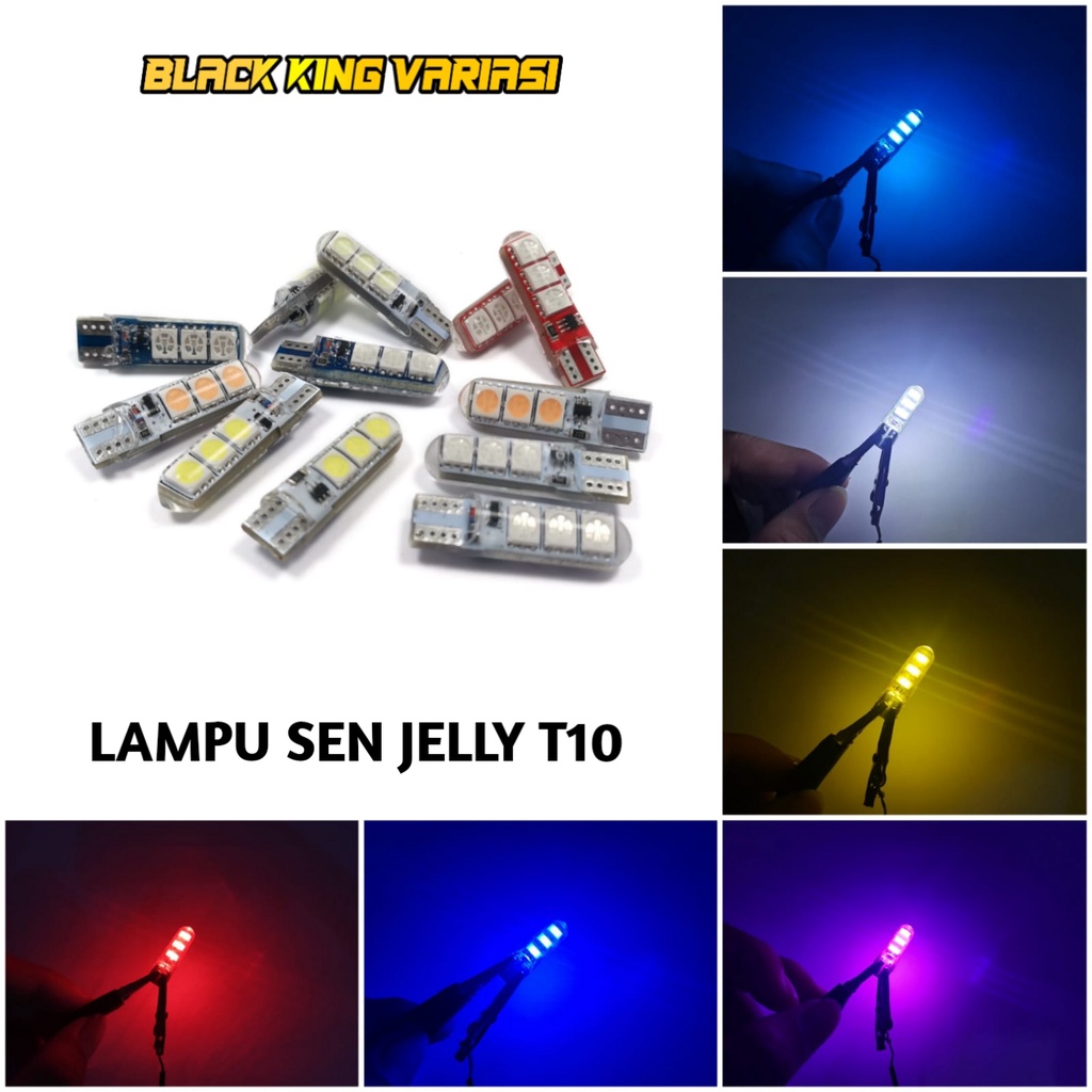 Lampu Sen Jelly 6 Mata Flash Kedip Sein Senja 6 Titik Flash Crystal Jelly Lampu Senja 6 Mata Led Lampu Sen T10 Crystal