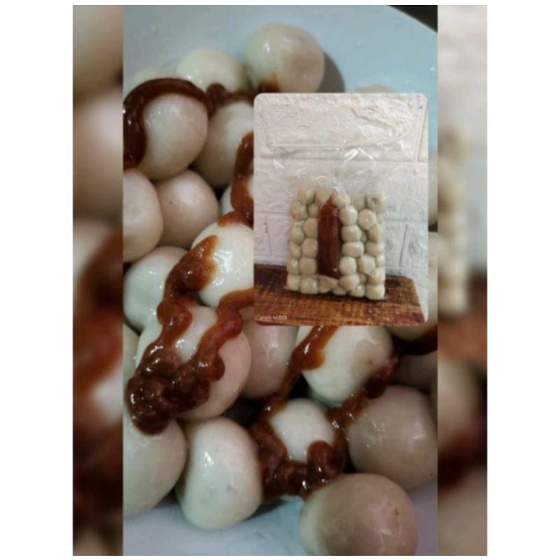 

Cilok gajih isi50biji+saus bawang