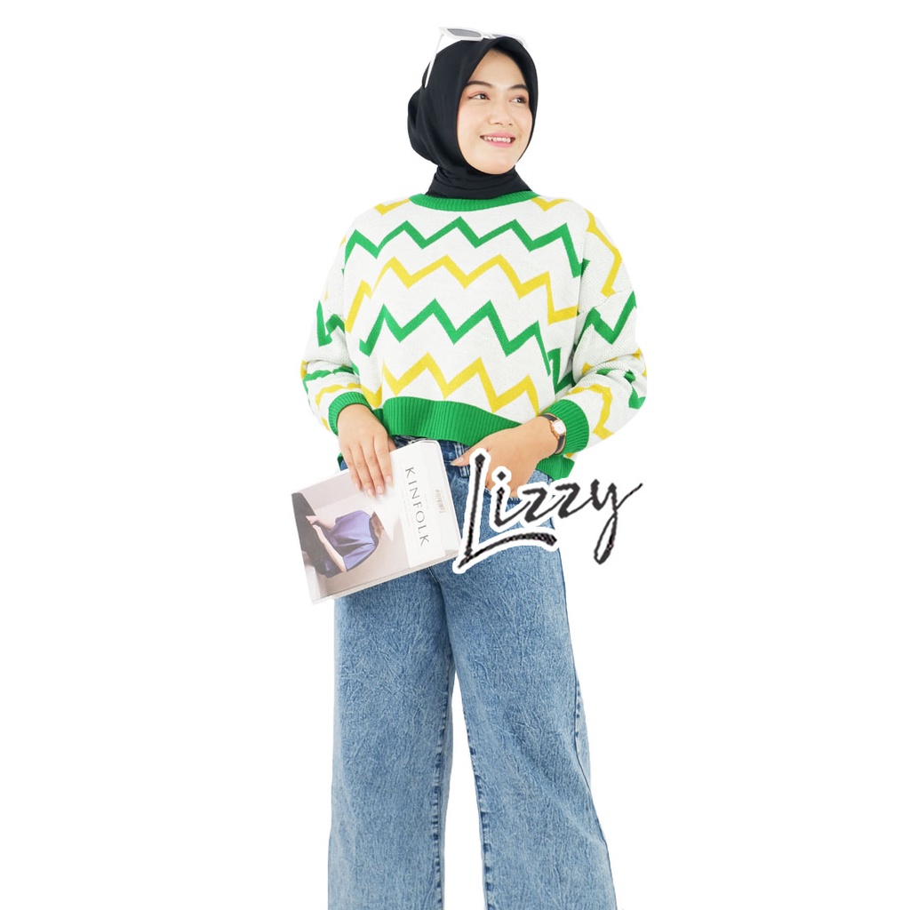 Lizzy - KOREAN KNITWEAR YUMNA ZIG-ZAG PREMIUM