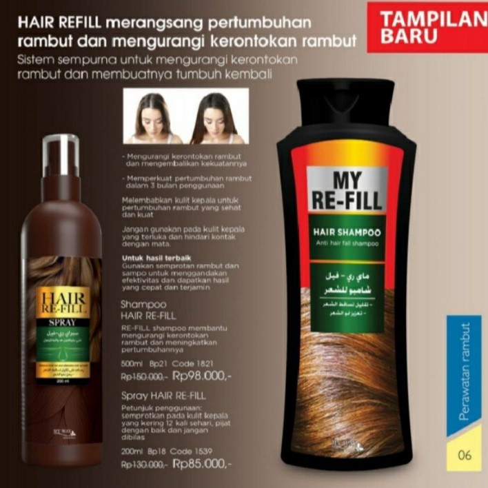 HAIR RE-FILL Spray Mengurangi Rambut Rontok ORI fr EGYPT MY WAY/TOP