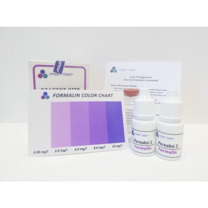 Test Kit Formalin Kuantitatif 50 test / Formaldehyde Testkit
