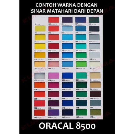 Sticker Oracal 8500 Translucent Film