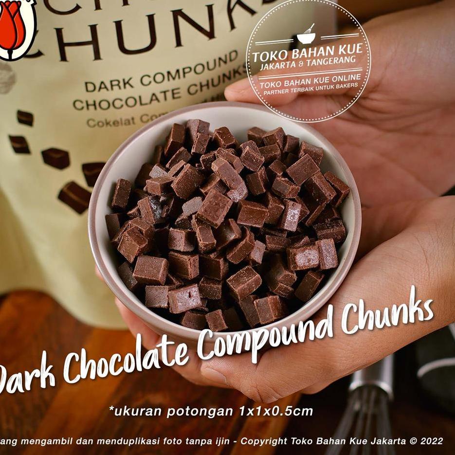 

Pesan aja--Tulip Dark Chocolate Choco Chunks 250gr Coklat Compound Cokelat