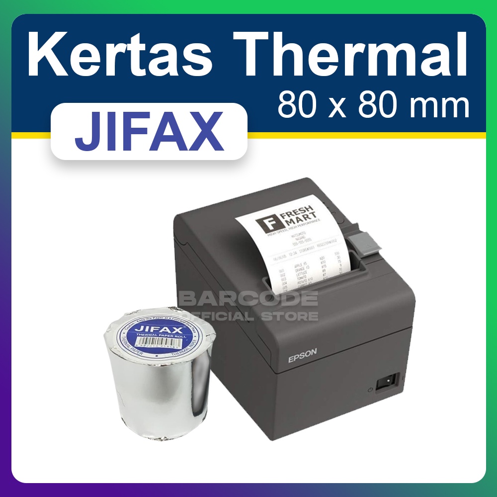 

KERTAS THERMAL UKURAN 80x80 mm - KERTAS PRINTER THERMAL 80mm - 80x80mm