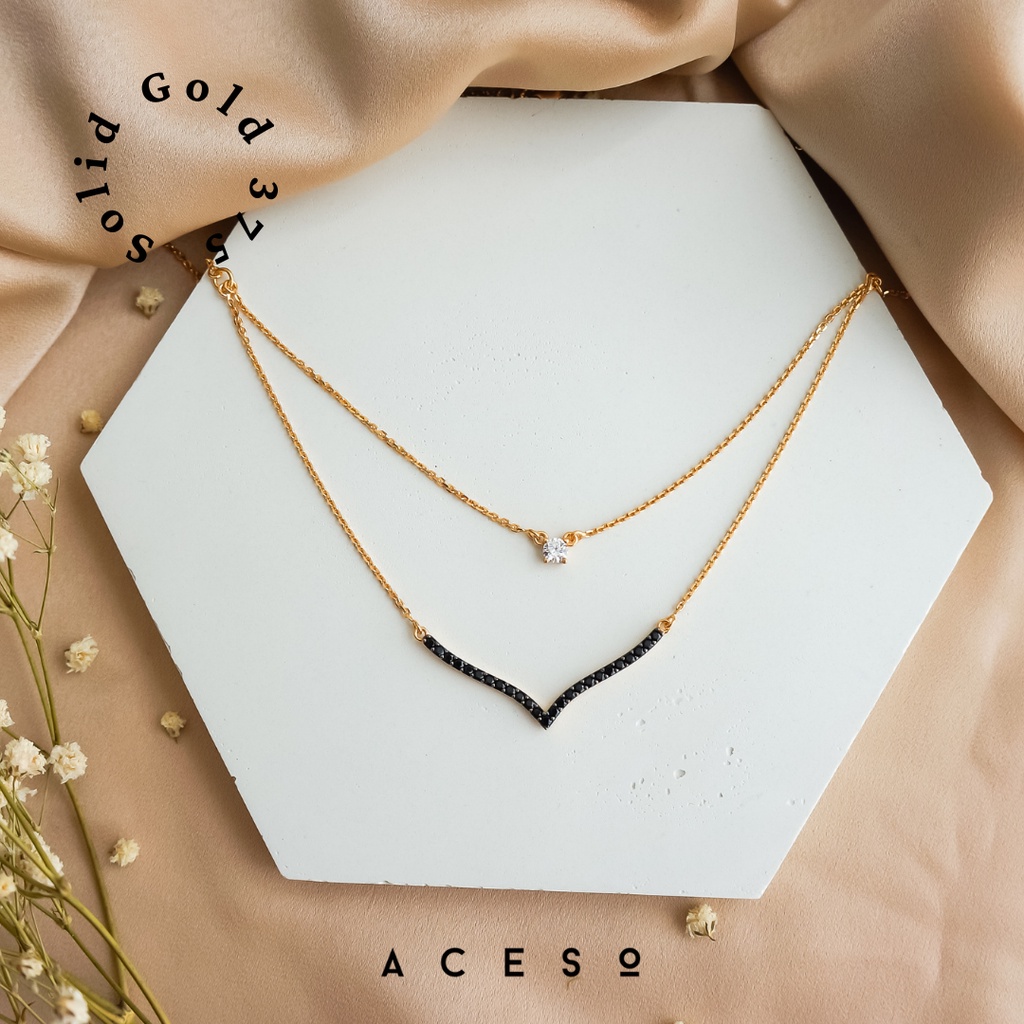 Kalung Wanita Emas 375 - Ava Necklace - Emas Kadar 375