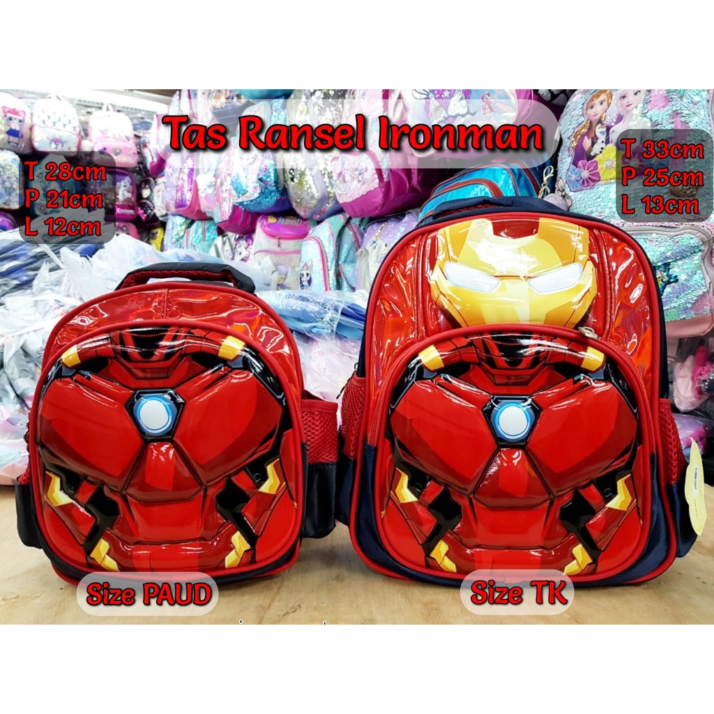 Tas Sekolah Ransel import Superhero Captain Batman Spiderman Tas Punggung Anak Playgroup TK Paud Anak Laki - Laki