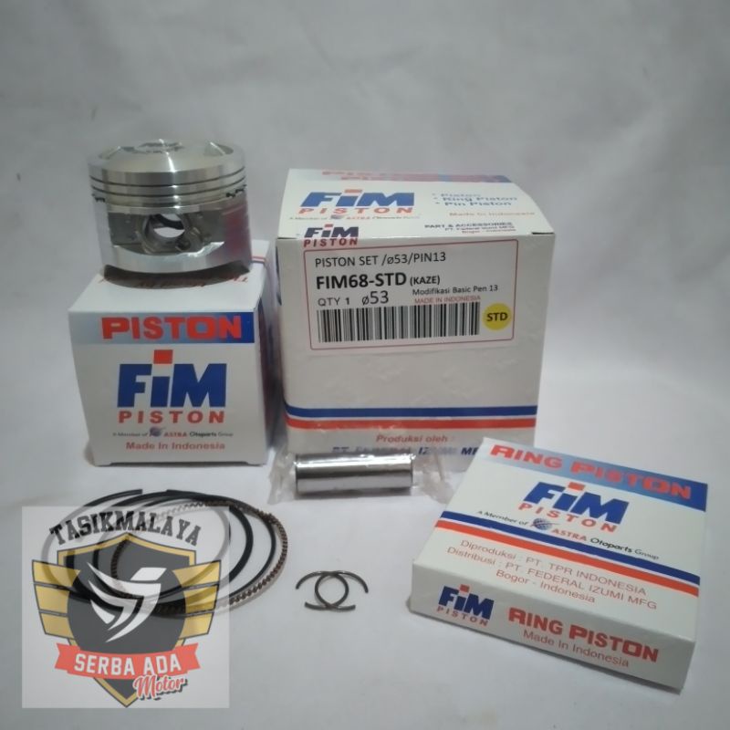 PISTON KIT SEHER KIT FIM 68 KAZE PEN 13 DIAMETER 53, 53.5, 54, 54.5, 55