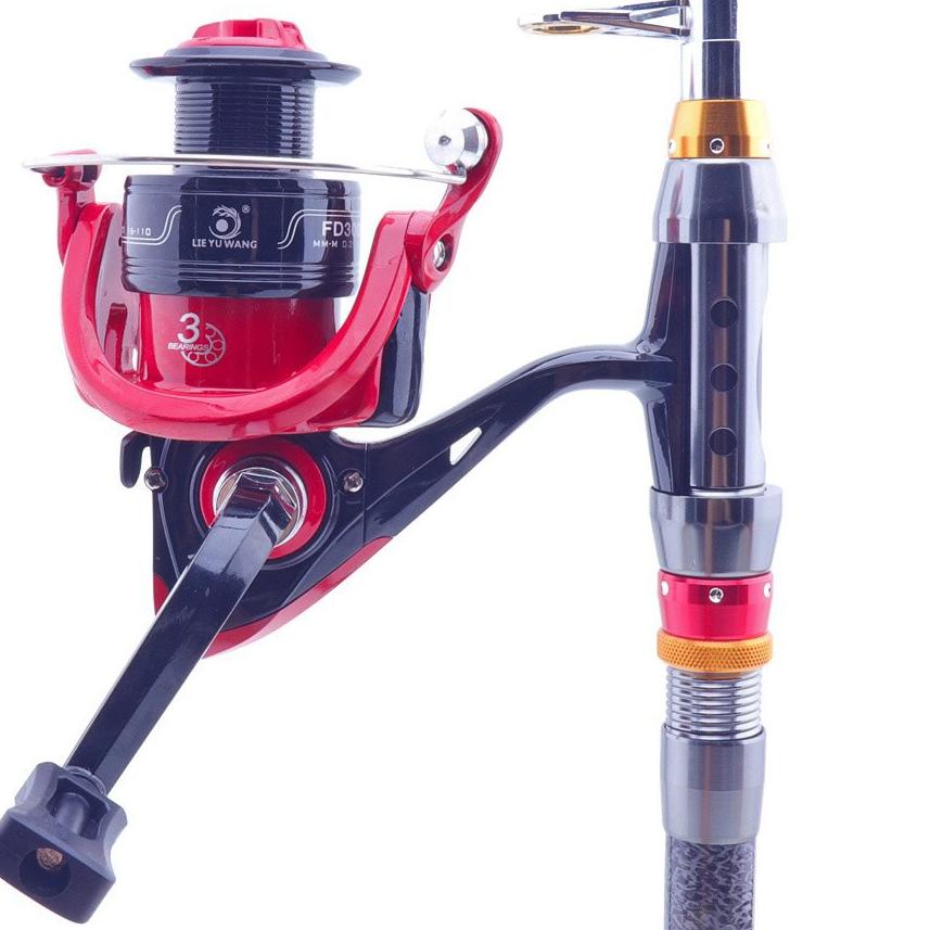 FREE ONGKIRReel Pancing FD3000 FD5000 Reel Pancing 12+1 Ball Bearing Gear Ratio 5.2:1 - Red/Black|KD