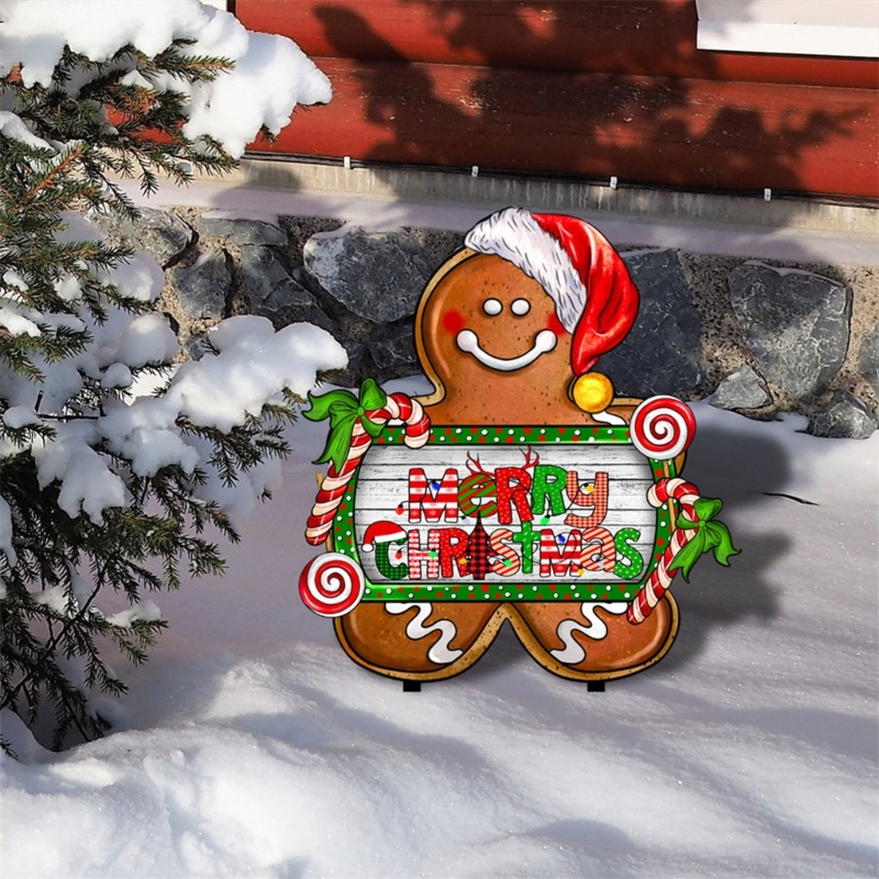 Zzz Hiasan Gantung Bentuk Gingerbread Untuk Dekorasi Taman / Outdoor