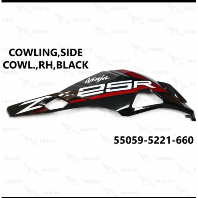 fairing kanan zx25r original kawasaki