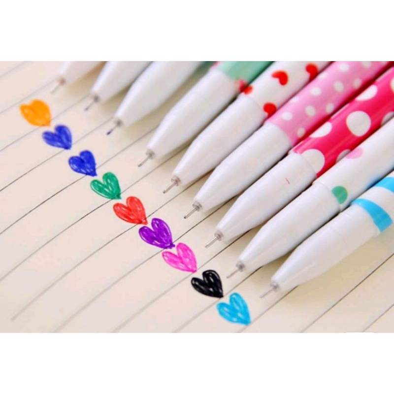 pulpen gel warna warni / pulpen air / pulpen bts/ isi 10 warna