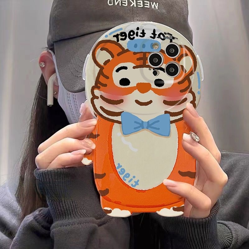 Soft Case Desain Kartun Harimau Untuk IPhone 12 13 14 11 Pro Max X Xs Max Xr vfgbx