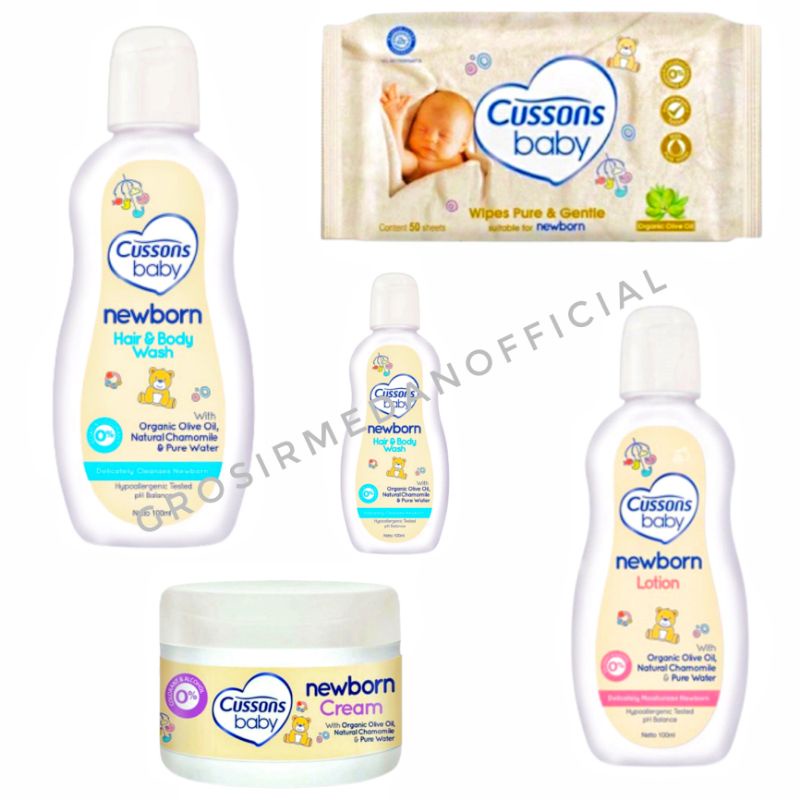 CUSSONS BABY NEWBORN - BABY WASH, BABY LOTION, BABY CREAM, BABY WIPES - MELINDUNGI KULIT BAYI YANG LEMBUT DAN SENSITIF DARI IRITASI