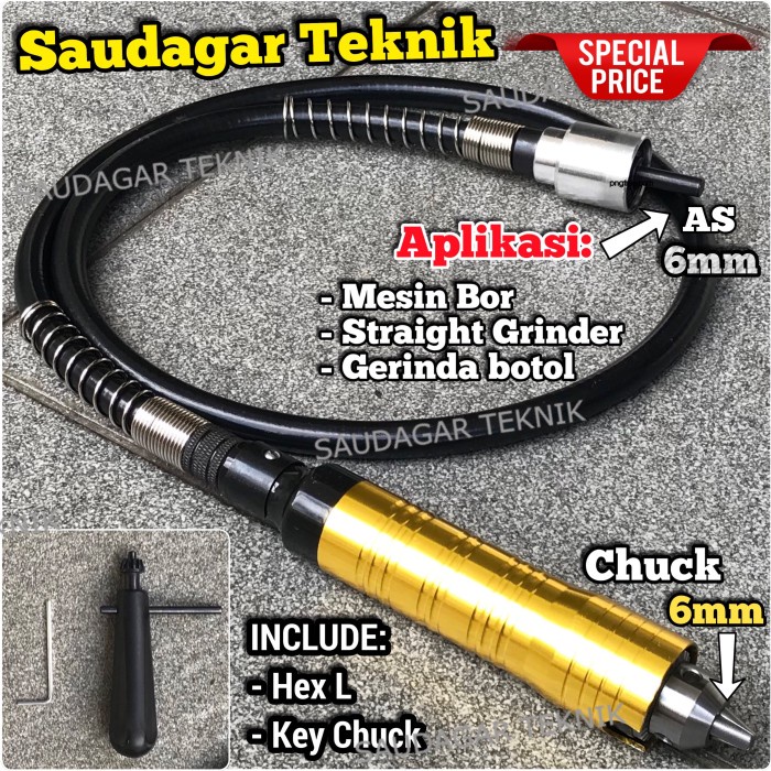 Adaptor Bor Tuner Flexible Shaft Gagang Bor Gantung Foredom - KABEL SAJA