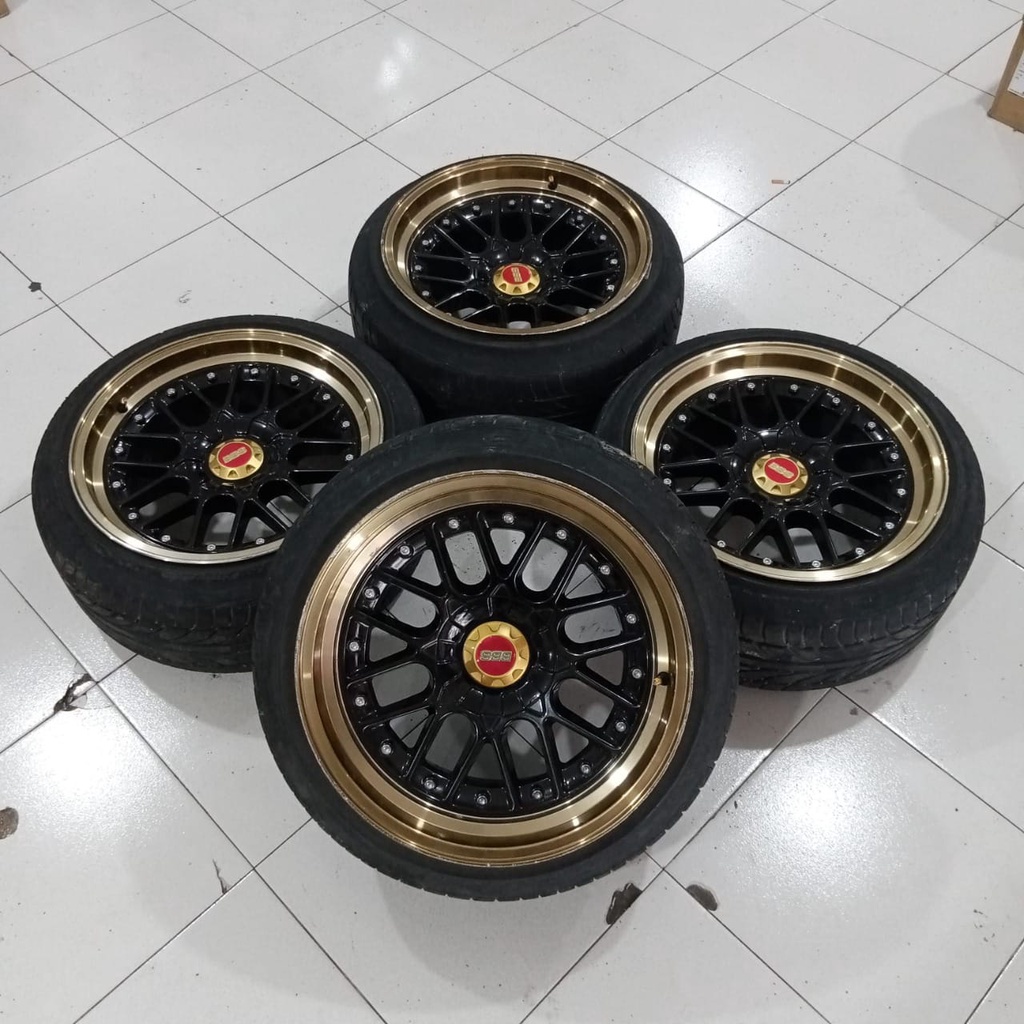 VELG MOBIL BEKAS BBS RING 17X8,5/10 PCD 10X100X114 ET20/15 + BAN 205 45