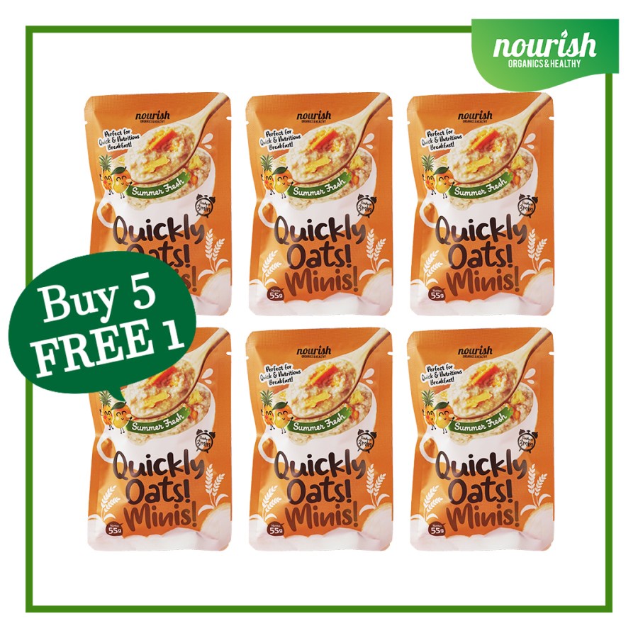 

BUY 5 GET 1 FREE - Quickly Oats! Minis! Instant Oatmeal Summer Fresh