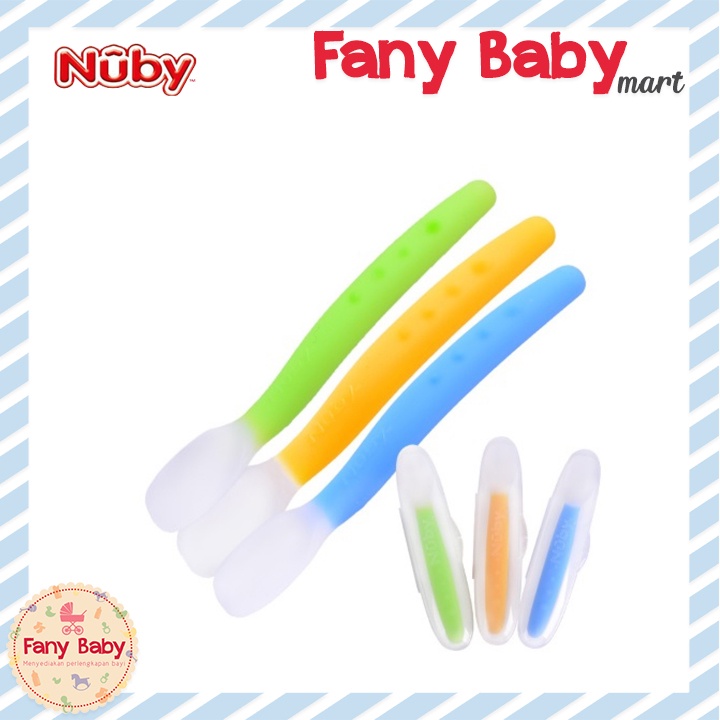 NUBY SILICONE SPOON WITH CASE