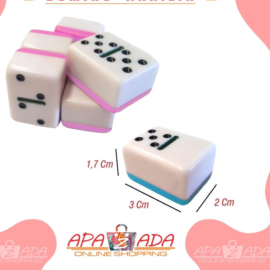 Berkualitas  Apazada - Kartu Domino Gaple Akrilik / Domino Batu Mainan Kartu  / Kartu Domino Balok T