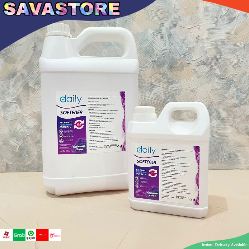 SOFTENER 2 IN 1 PEWANGI DAN PELEMBUT PAKAIAN - DAILY SOFTENER 5 LITER WANGI GLAMOUR HARUM CHERRY BLOSSOM