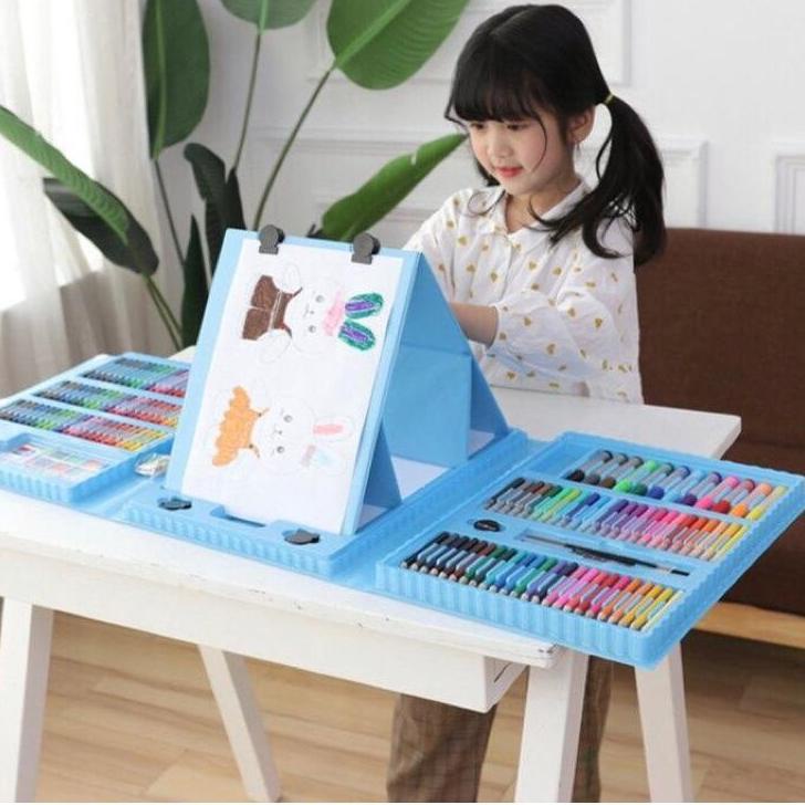 

[KODE LE7HA] Colouring Set Anak 208 pcs Crayon Art Set Alat Lukis