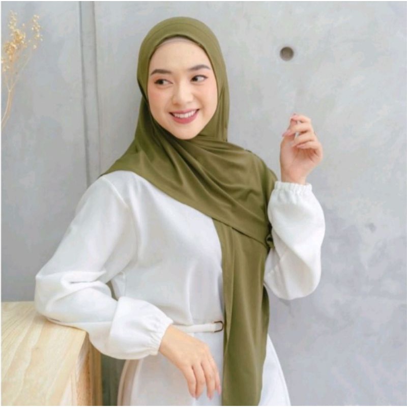 Hijab Instan Segitiga Jersy | Segitiga Instan Malay Jersy | Pashmina instan Oval jersy premium