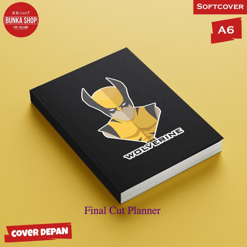 

Pocket Note Marvel Worverine Black Softcover A6 Buku Tulis catatan Notes Agenda Planner Jurnal .